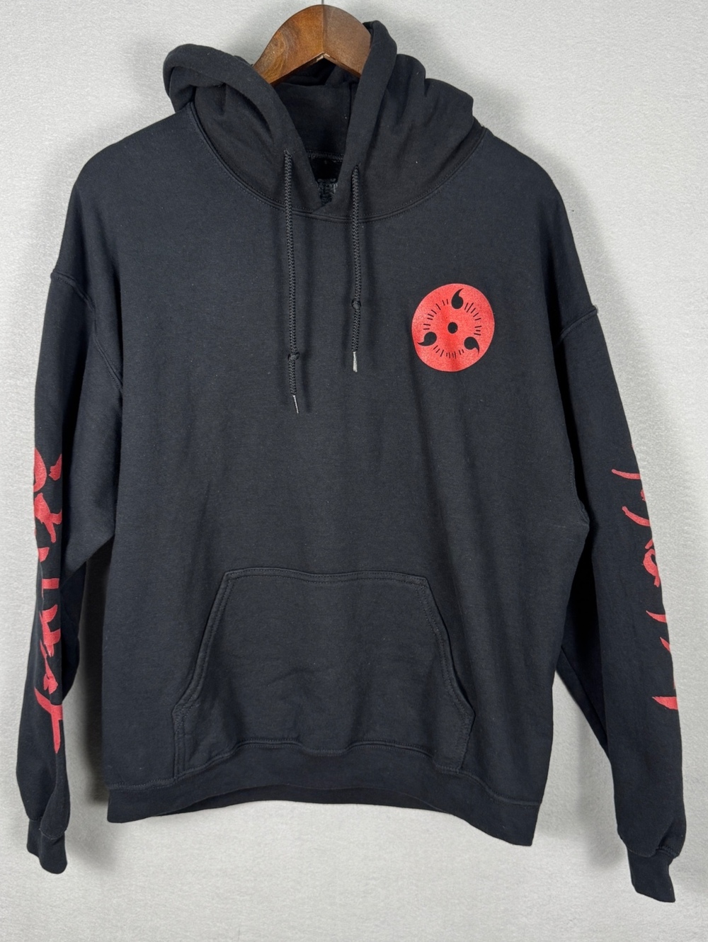 Naruto Shippuden 20th Anniversary Mens L Black Hoodie